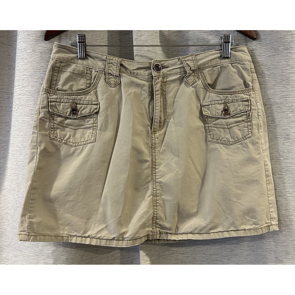 Faded Glory Khaki Mini‎ Skort Size 10 Y2K Festival